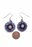 Denim Daisy Earrings